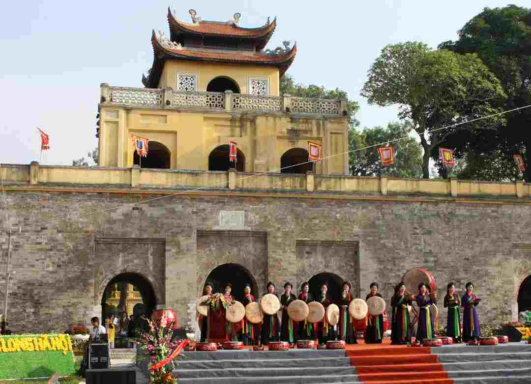 Điện Kính Thiên cực cổ kính tại hoàng thành Thăng Long